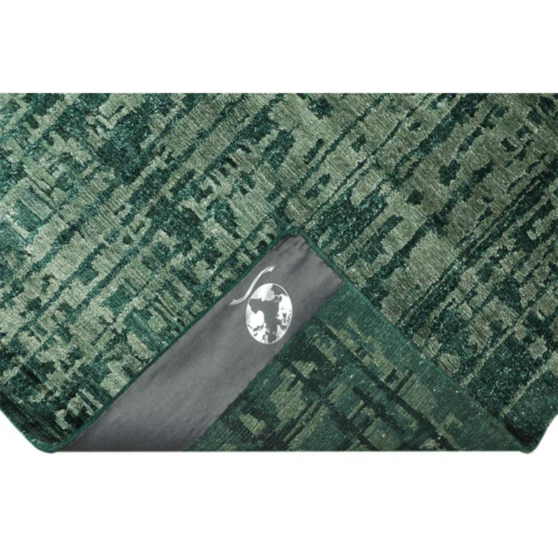 Abstract Area Rug in Green, Rectangle 2' x 3', Wool
