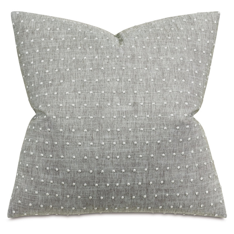 Clearview Square Pillow Cover & Insert, Gray, 22" x 22"