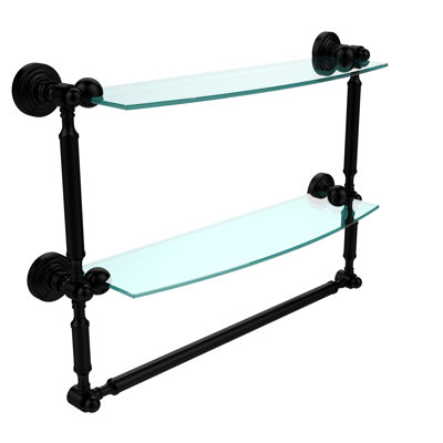 Retro Wave 2 Piece Tiered Shelf with Towel Bar