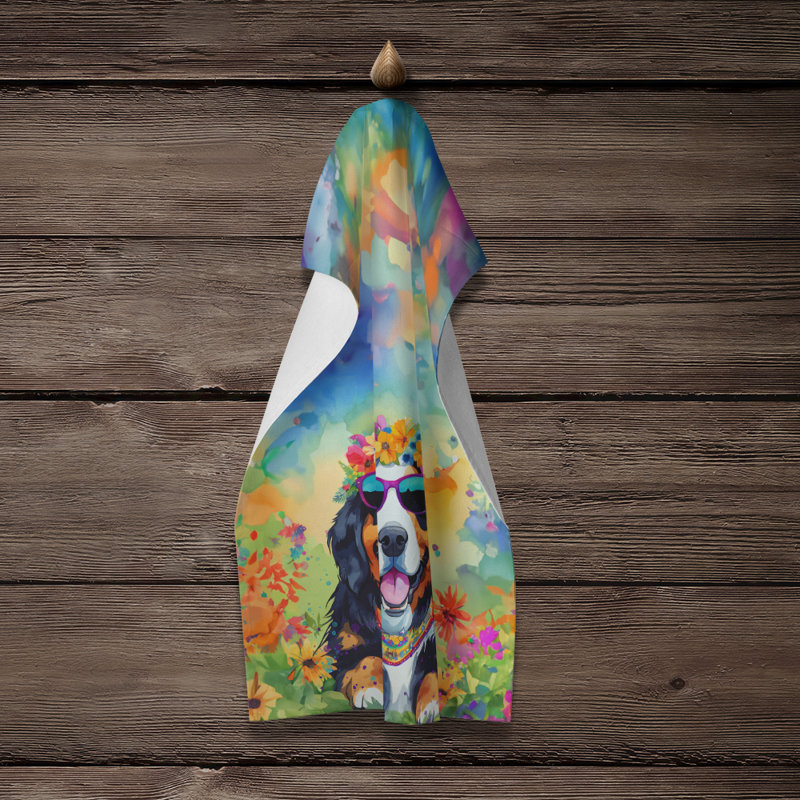 Serviette de cuisine bouvier bernois Hippie Dawg