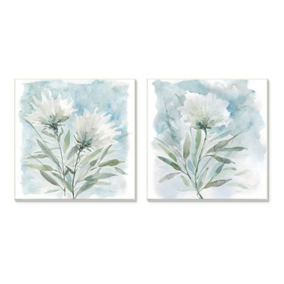 «Soft Spring Flower Still Life», ensemble de 2 impressions à l'aquarelle
