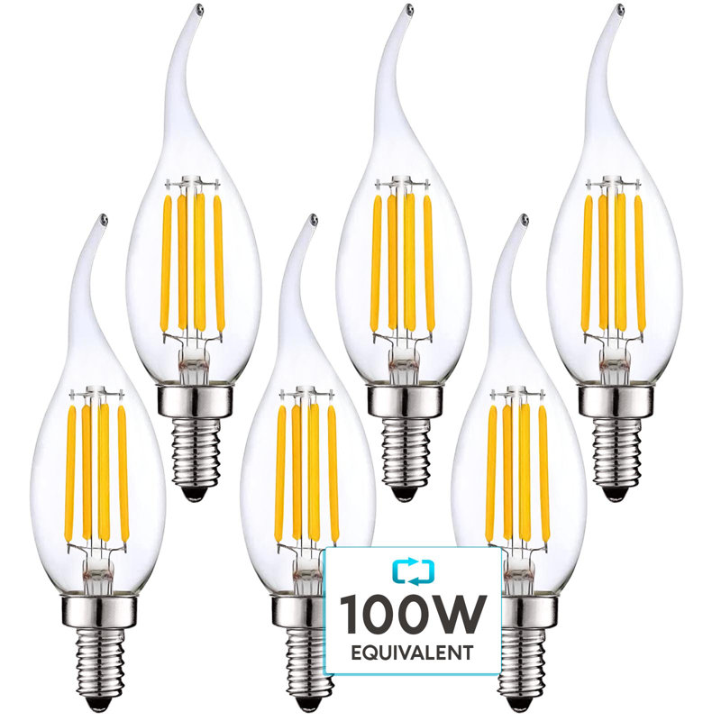 7 watts (équivalent à 100 watts), DEL CA11, intensité variable, blanc naturel (3 500 K), culot E12 / candélabre