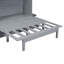 Grand lit gris avec point de charge et tablettes de comptoir de bureau latérales amovibles - Stable Port-914871545-914871550
