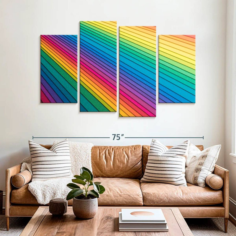 Kiahanna Rainbow Paper Stack, 42" H x 68" W