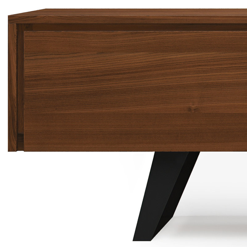 Lowry 72 Inch Walnut TV Media Stand with Cabinet