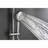 Shower Compilation Incorporating 10" Natural Rain Showerhead, 4 Hand Shower, Adjustable Slide Bar And Soap Dish In Brushed Nickel Showerhead Installation With Bar, Bathroom-126673549
