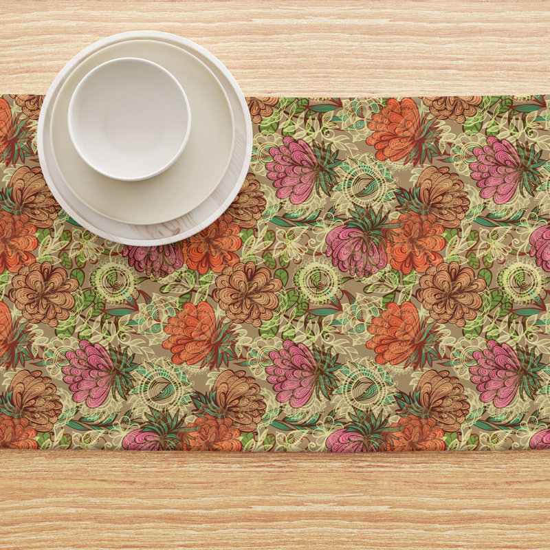 Johana Natures Flowers Table Runner, 108" L x 14" W