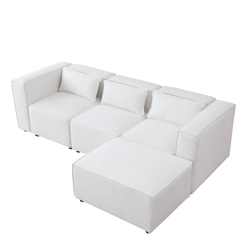 Modular Sofa Chenille Fabric, Simple And Grand, The Seat And Back Is Very Soft. This Is Also A KNOCK DOWN Sofa