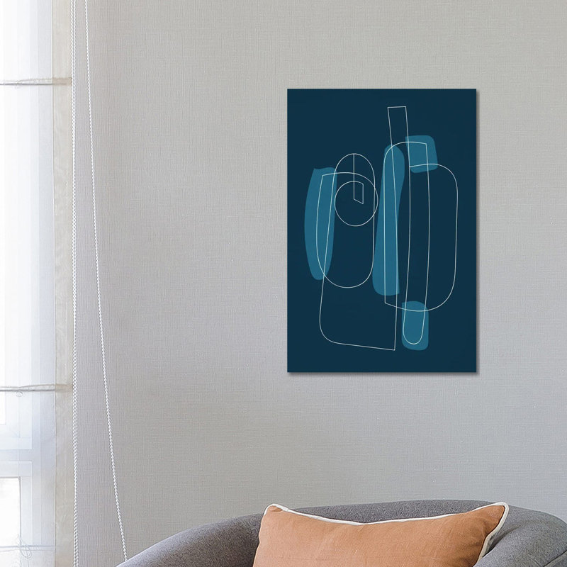 Navy Blue Abstract II by EmcDesignLab - Wrapped Canvas Gallery-Wrapped Canvas Giclée, 66.04 cm H x 45.72 cm W