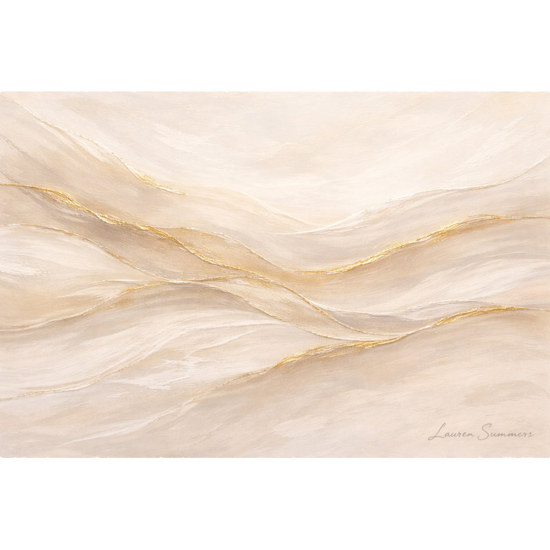 Art mural ivoire sur toile tendue, L 36 po x H 24 po x P 1,5 po