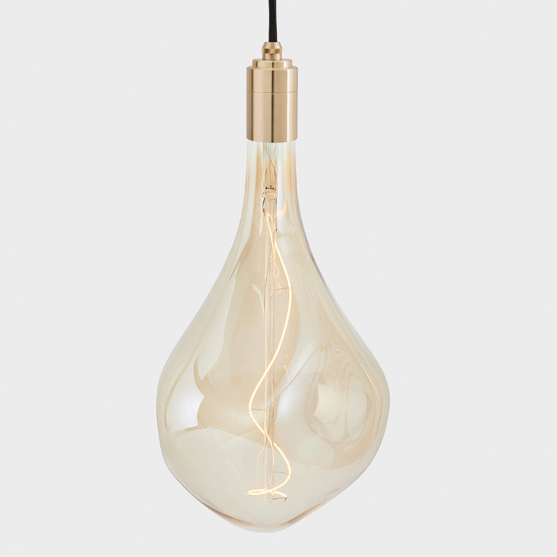 Large Canopy Black & Ash, Graphite Grip With 9 Graphite Pendants & 9 Voronoi III, White/Brass