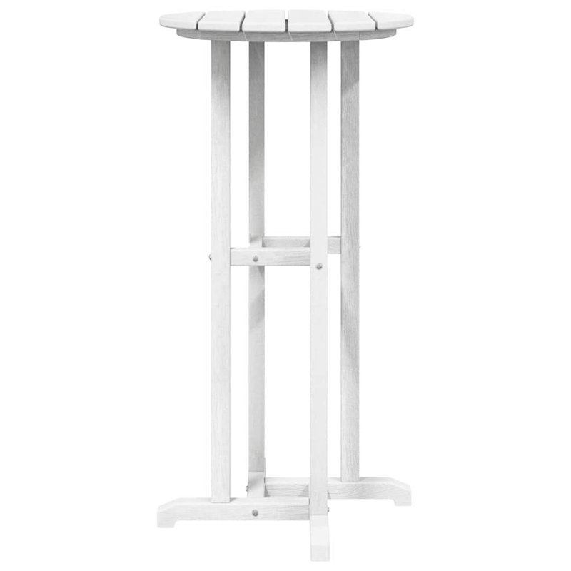 Round Outdoor Standing Height Table, White