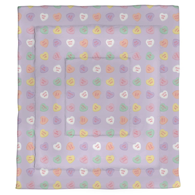 Modern & Contemporary Polyester Baffle Box Stitch Comforter, Queen Comforter, Purple/Orange/Red