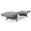 Chaise longue en osier crème