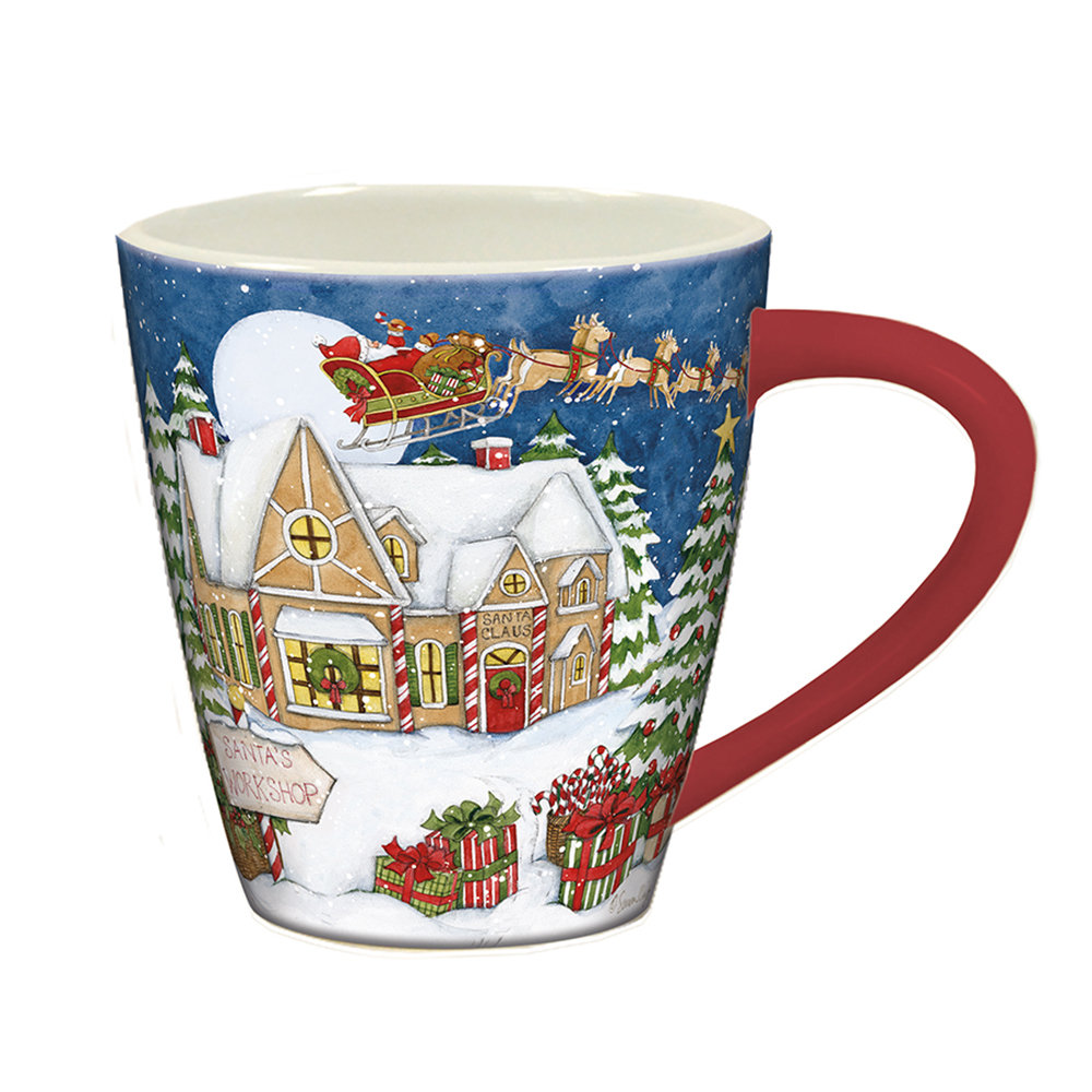 The Holiday Aisle® Santas Workshop Café Mug | Wayfair