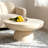 White Faux Marble End Table With Rain Cover, Suitable For Both Indoor And Outdoor Use-1139379930