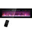 Foyer électrique mural 1500 W: 60 po, minuterie 8H, flamme réglable, bûche et cristal, coffre-fort, acier noir, innovant 60 po: 1500 W, télécommande, acier