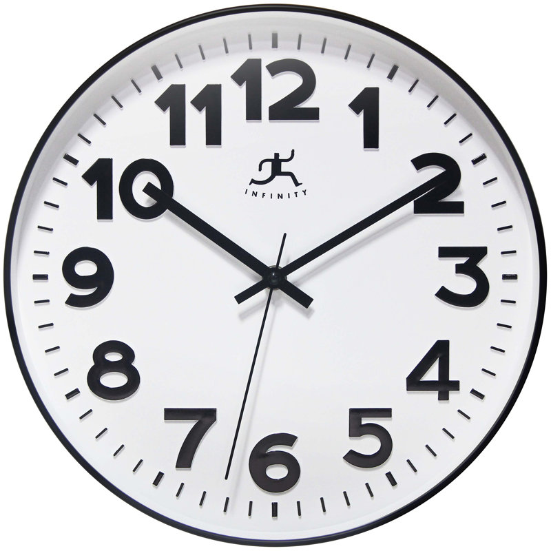 Orbit Wall Clock, Black, 12"