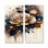 «Brown and Blue Rose Design», reproduction d'art sur toile encadrée rose, art floral brun 2 pièces