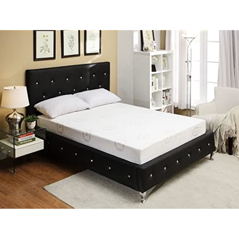 Matelas en mousse à mémoire de forme grand format Herbal Fusion, 10 pouces de hauteur, matelas précis en dimensions, paquet de 74 lb, relief