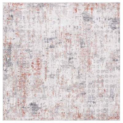 Tapis rouille / gris Vogue 154