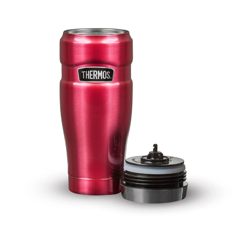 Thermos 470ml Double Wall Insulated Stainless Steel Travel Tumbler, Red