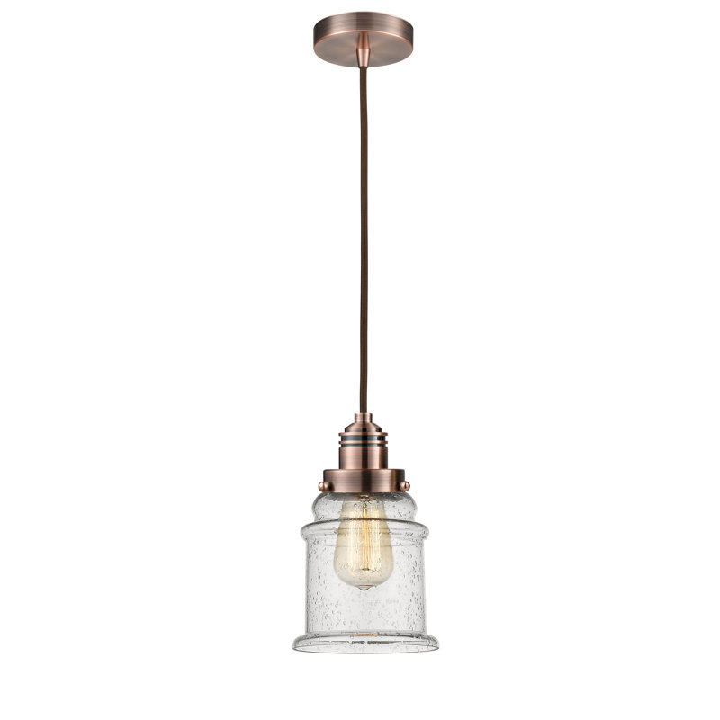 Cecil 1 - Light Single Pendant, Antique Copper/Brown