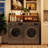 54” Washer Dryer Countertop with LED Light, Wooden Washer Dryer Topper with 2-Tier Shelves and Hanging Rod, Walnut-128907058