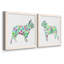 Tapisserie «French Bull», ensemble de 2 peintures sur toile encadrées-176249169-176249180