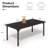 71" Modern Industrial Rectangle Dining Table With Sturdy Metal Legs-1752675736