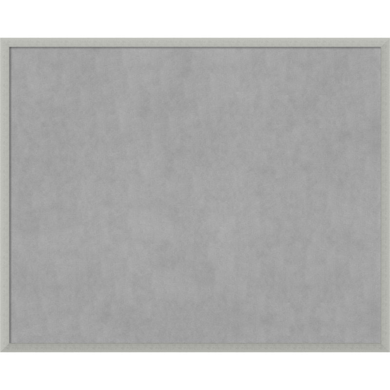 Tableau magnétique encadré feuille d'argent, H 34 po x l 42 po