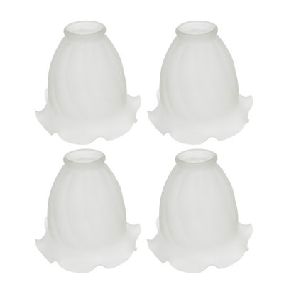Abat-jour de ventilateur de plafond en verre H 5,25 po x l 5,12 po (Uno) en blanc