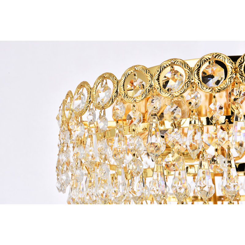 Stoltz Crystal Flush Mount, Gold