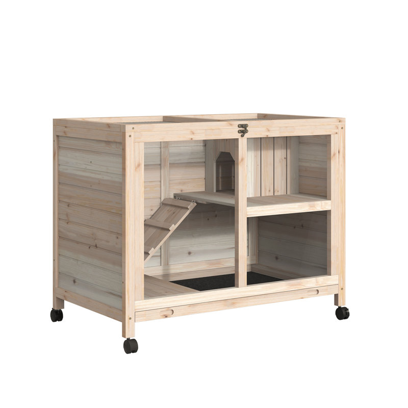 Rabbit Hutch, Brown/Natural Wood