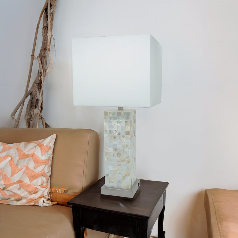 Lampe de table - abat-jour blanc doux 2 pièces