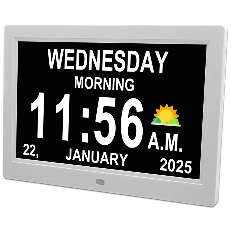 Digital Plastic / Acrylic Electric Tabletop Clock White