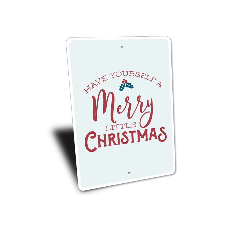 Plaque de Noël en aluminium, H 14 po x l 10 po x P 0,04 po