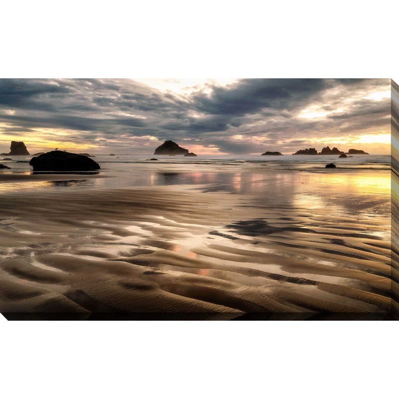 «Pacific Low Tide», reproduction de photo, H 18 po x l 30 po x P 1 po, Toile tendue
