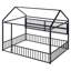 Structure de lit en métal avec clôture et tablettes-240690255-240690248