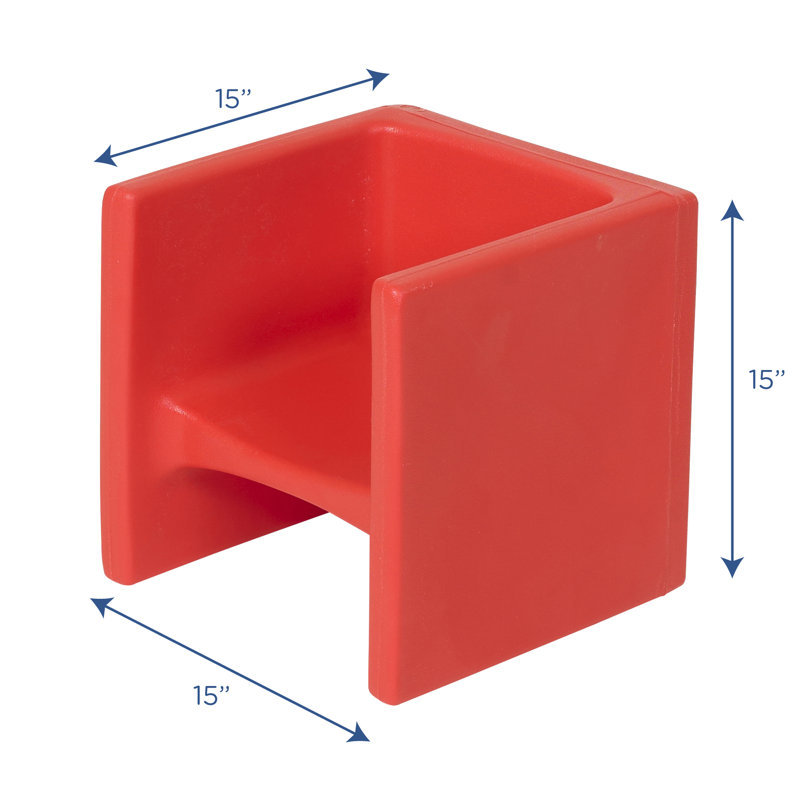Cube Chair 3-in-1 Kids Desk/Activity, Red