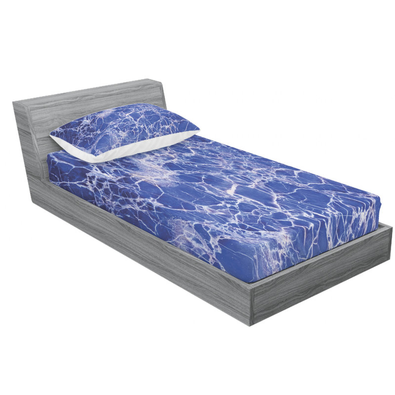 Microfiber Abstract Sheet Set, Twin XL Sheet Set with Fitted Sheet