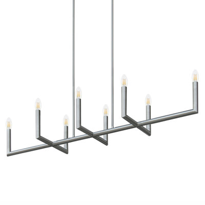 Lustre 8 lumières SS Matte Black