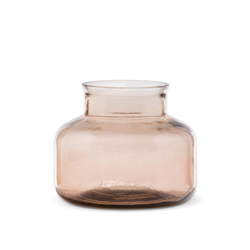 Vase en verre recyclé Montana, H 6,25 po x l 7,5 po x P 7,5 po