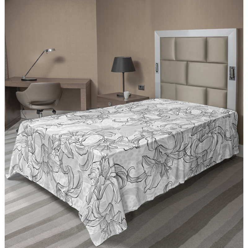 Microfiber No Pattern And Not Solid Color Flat Sheet, Twin XL