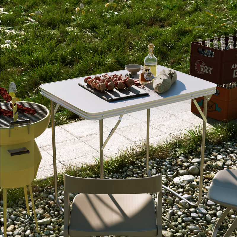 80cm Rectangular Adjustable Folding Table