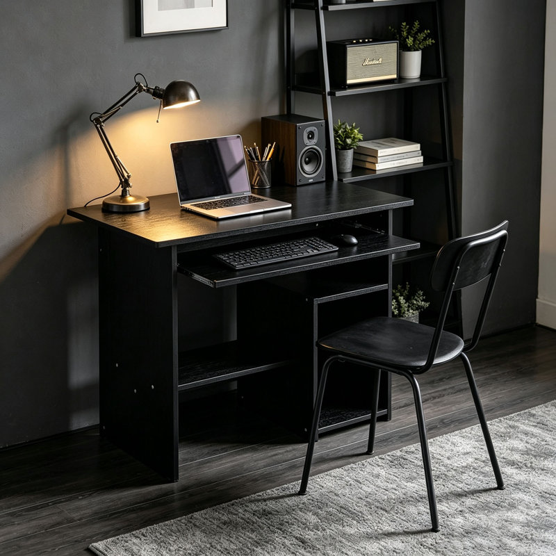 Particle Board / Chipboard Computer Desk, Black