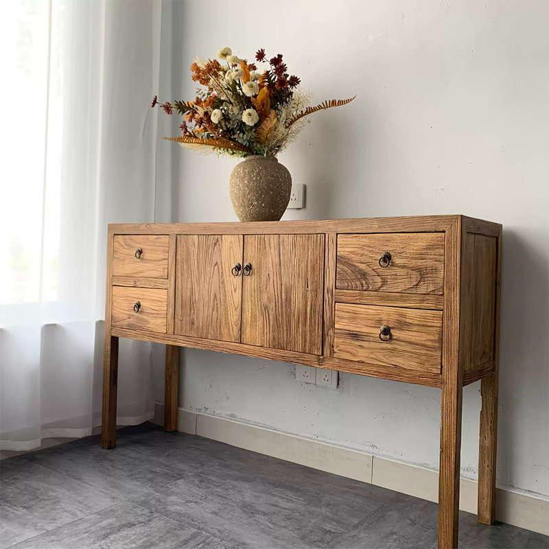Modern Nostalgic Style Solid Wood Console Table