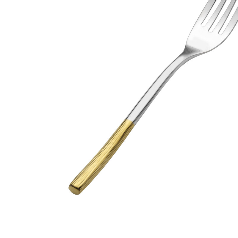 Duval Gold 16-Piece Textured Stainless Steel Flatware Set