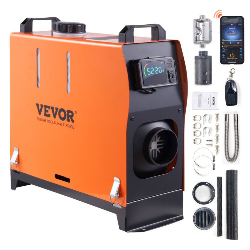 Diesel Air Heater All-in-one 12V Bluetooth App LCD for Car RV Indoors, 8000W