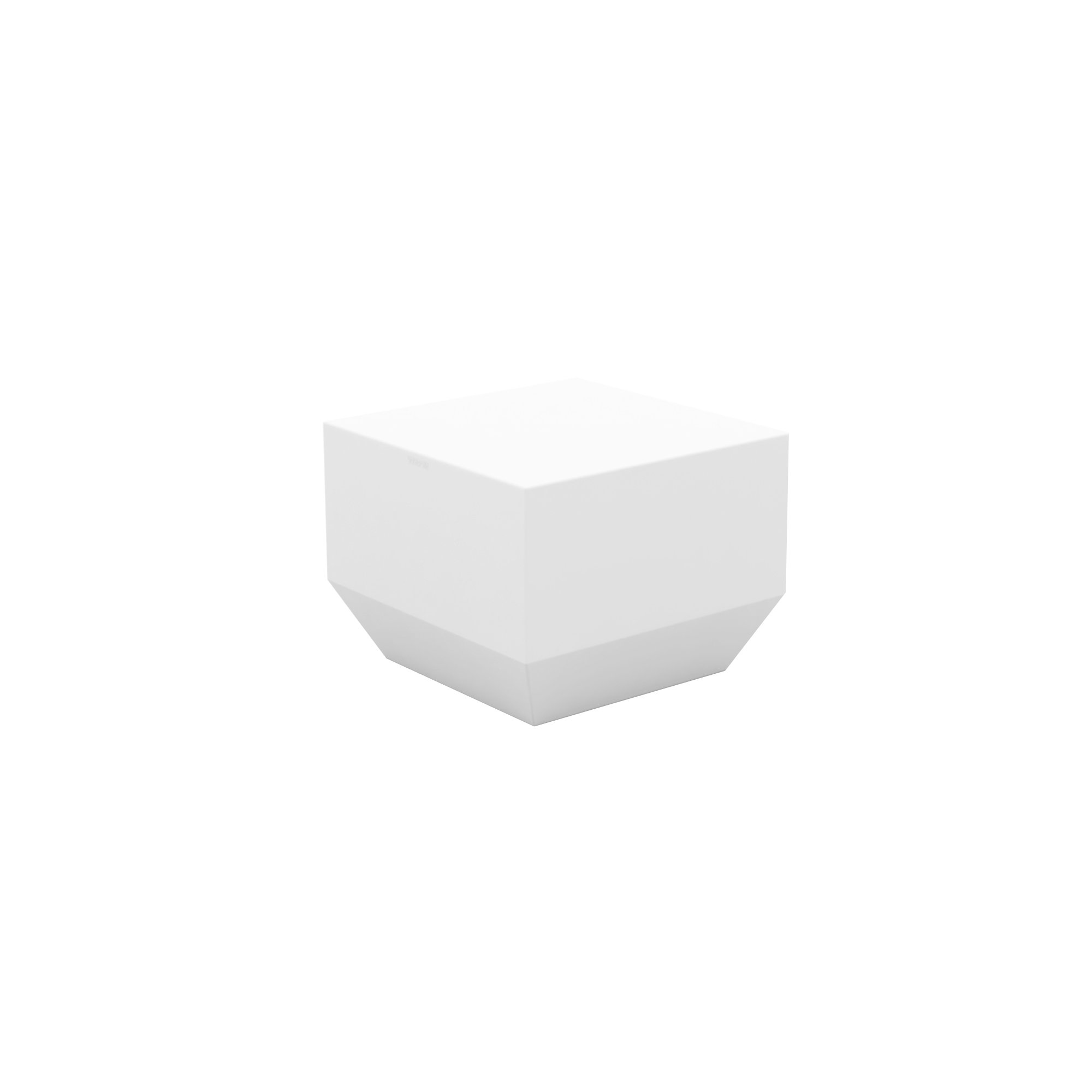 Vela Resin Coffee Table, Ice, 15.75" W x 15.75" L x 11.75" H